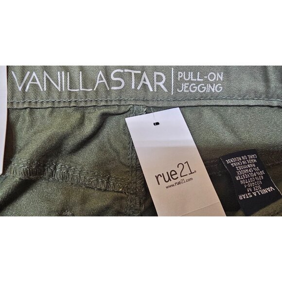Vanilla Star Womens Teen Medium Army Green Pullon Mid Rise Jegging Pants 28.5x28 - Picture 11 of 11